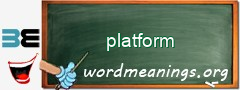 WordMeaning blackboard for platform